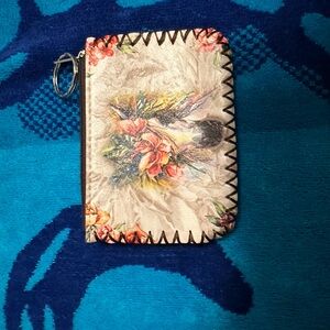Floral unicorn Zippered Wallet